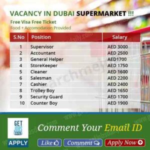 Urgent Job Vacancies in Dubai