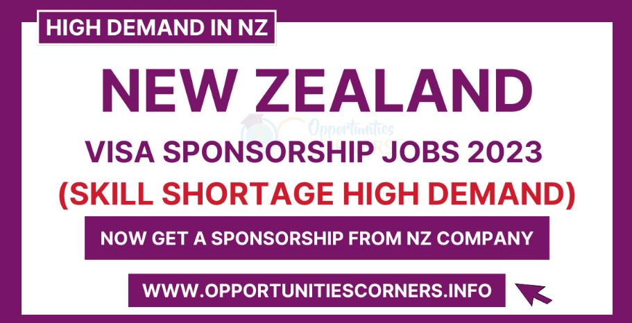 Job Hiring in New Zealand Visa Sponsorship 2022