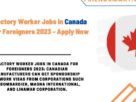 Factory Jobs in Canada 2023