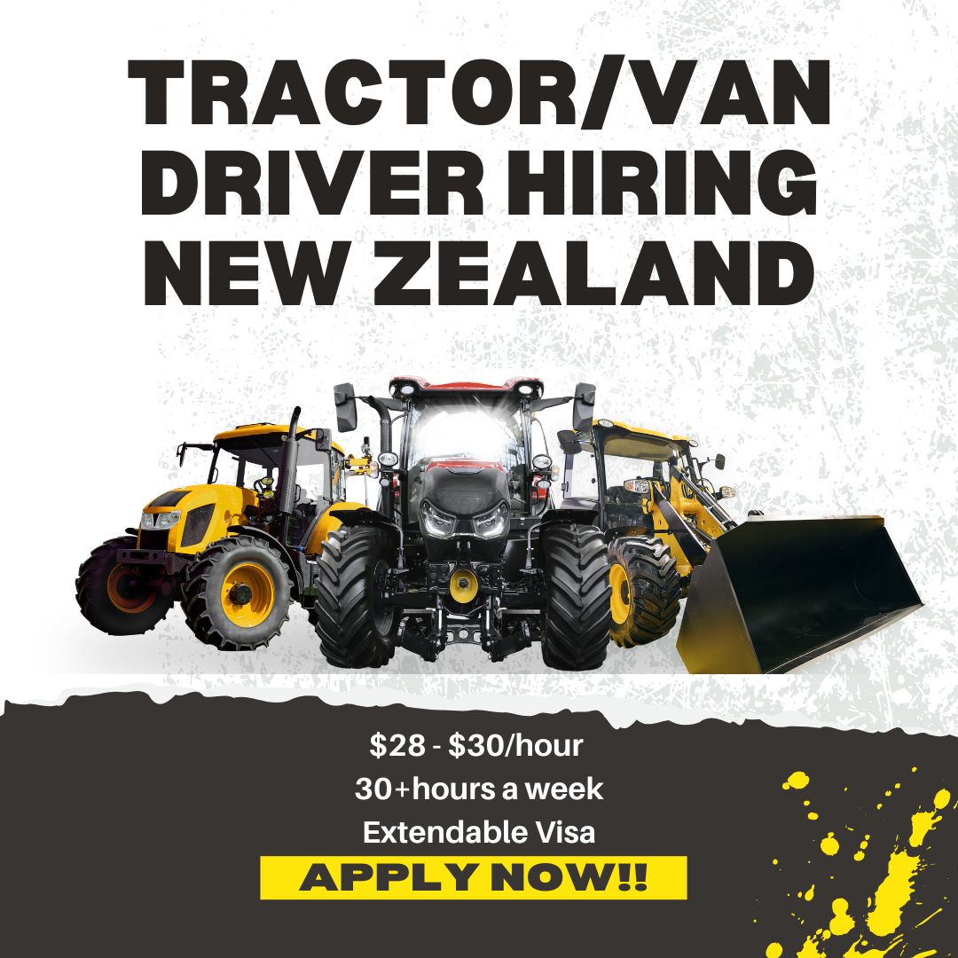 New Zealand Tractor and Van Driver Jobs 2023